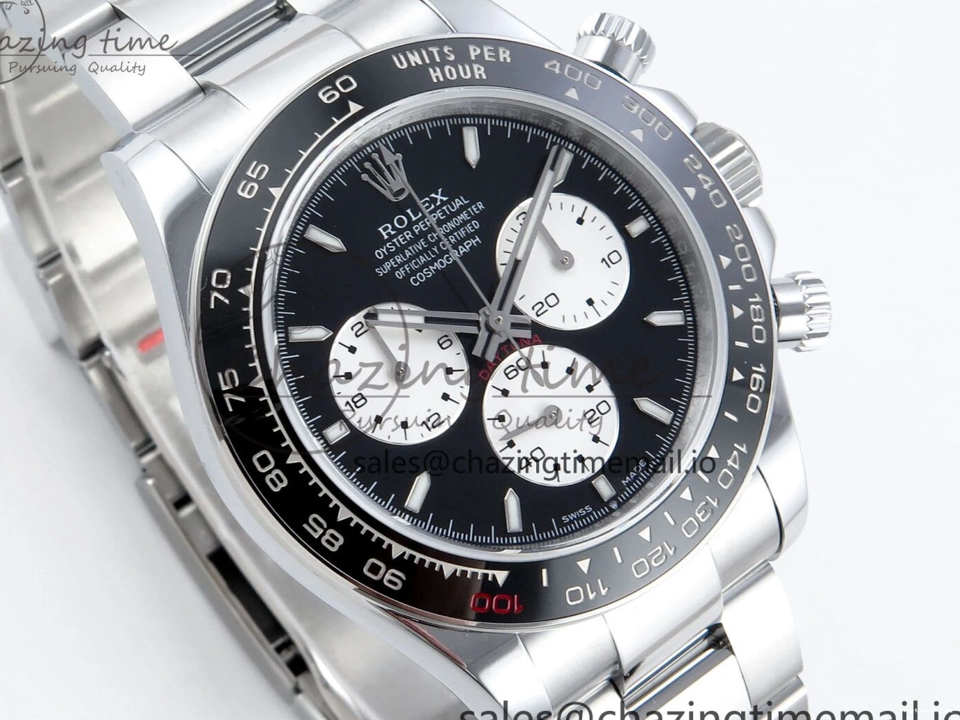 0209 EyeCatching Daytona 126529 QF 1:1 Best Edition Black Dial Steel 904L on SS Bracelet V8 QF 652